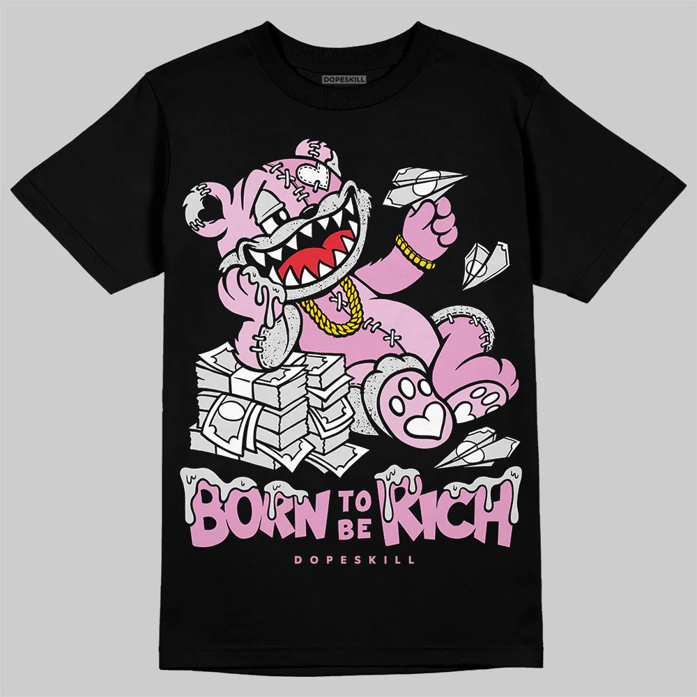 Orchid 4s DopeSkill T-Shirt Born To Be Rich Graphic - Image 2