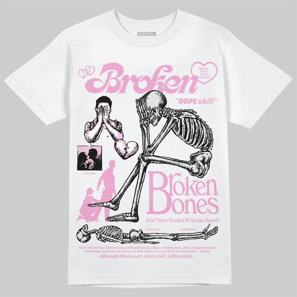 Orchid 4s DopeSkill T-Shirt Broken Bones Graphic