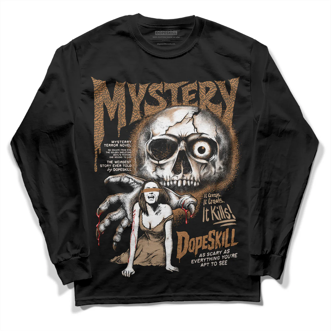 Palomino 3s DopeSkill Long Sleeve T-Shirt Mystery Ghostly Grasp Graphic - Image 2