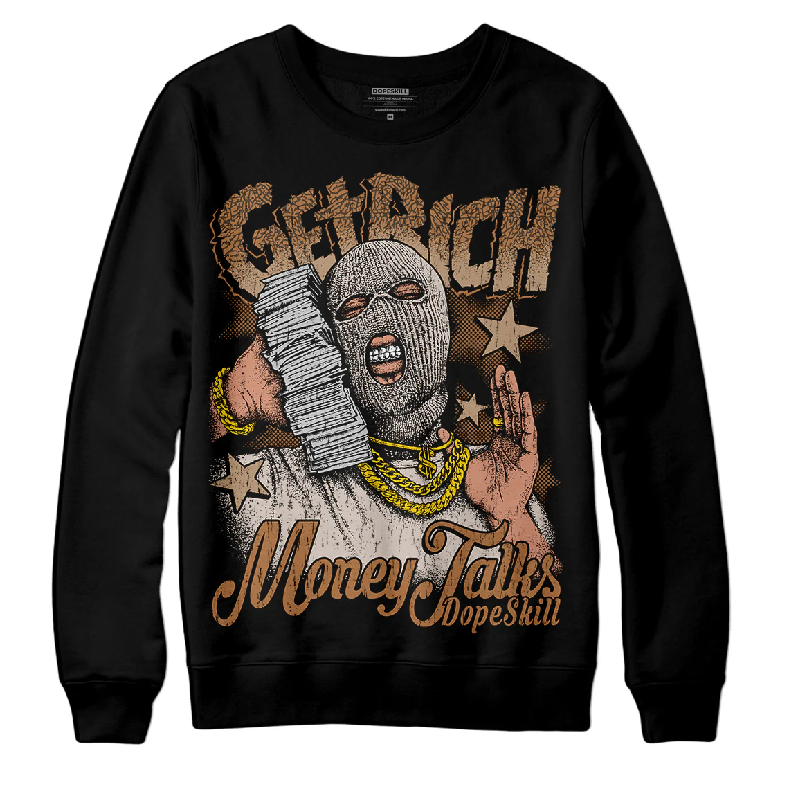 Palomino 3s DopeSkill Sweatshirt Get Rich Graphic - Image 2