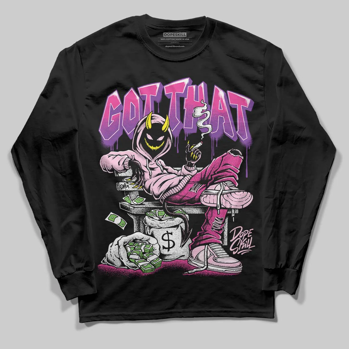 Pink Collection DopeSkill Long Sleeve T-Shirt Got That Graphic - Image 2