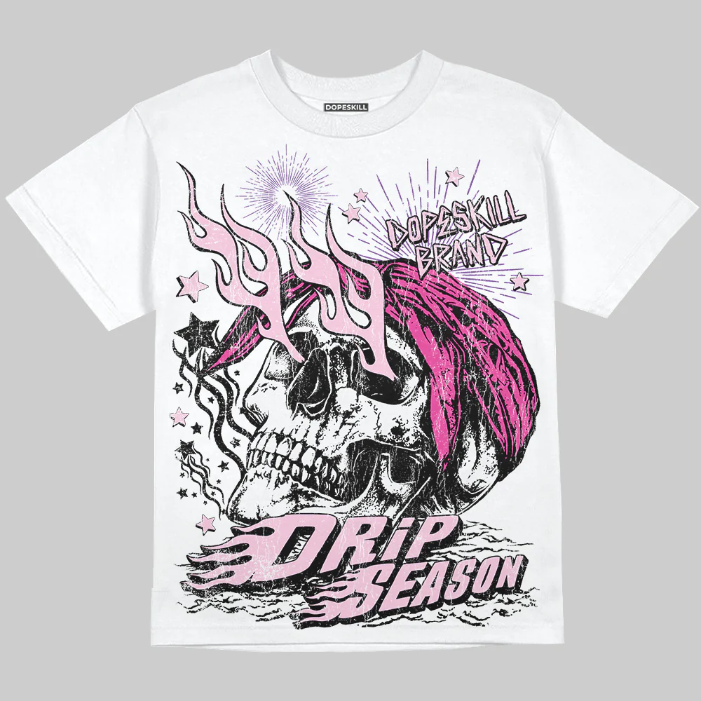 Pink Collection DopeSkill Oversize Print T-Shirt Drip Season Graphic