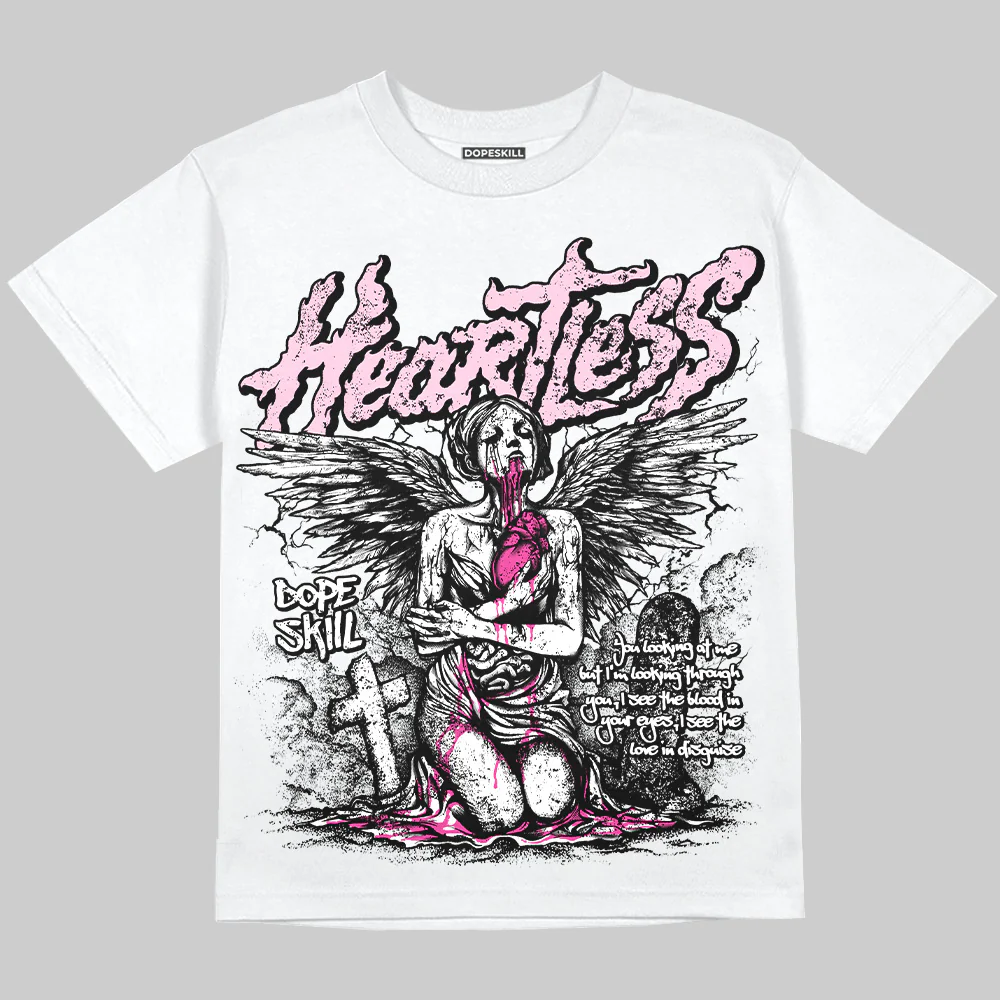 Pink Collection DopeSkill Oversize Print T-Shirt Heartless Graphic