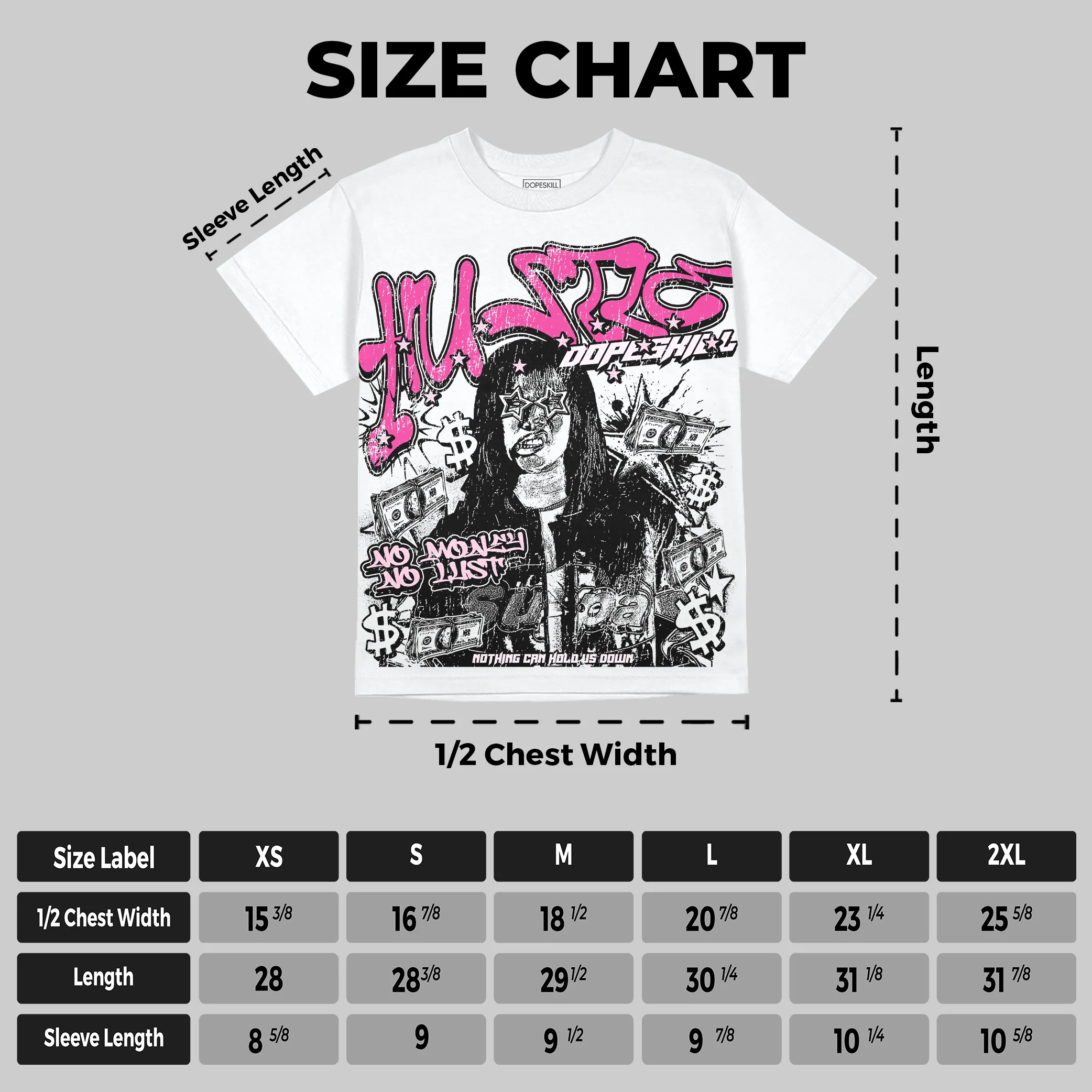 Pink Collection DopeSkill Oversize Print T-Shirt No Money No Lust Graphic - Image 2