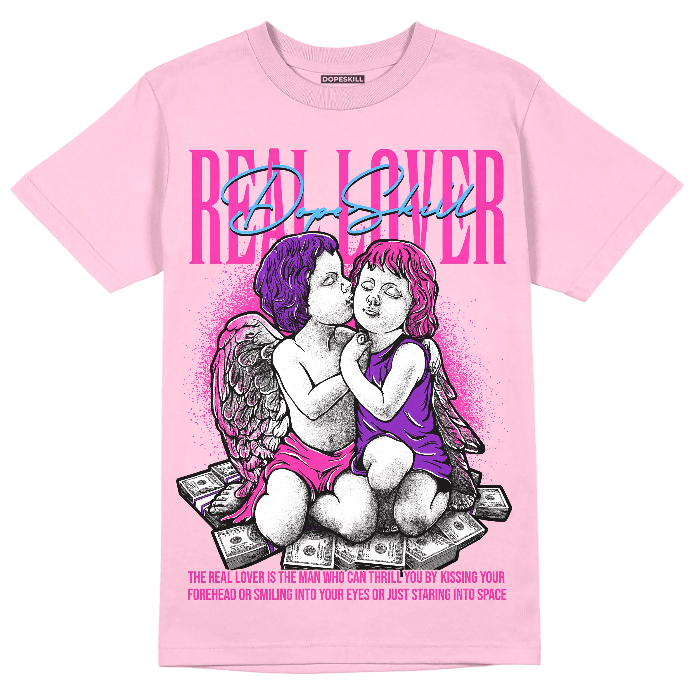 Pink Collection DopeSkill Pink T-shirt Real Lover Graphic