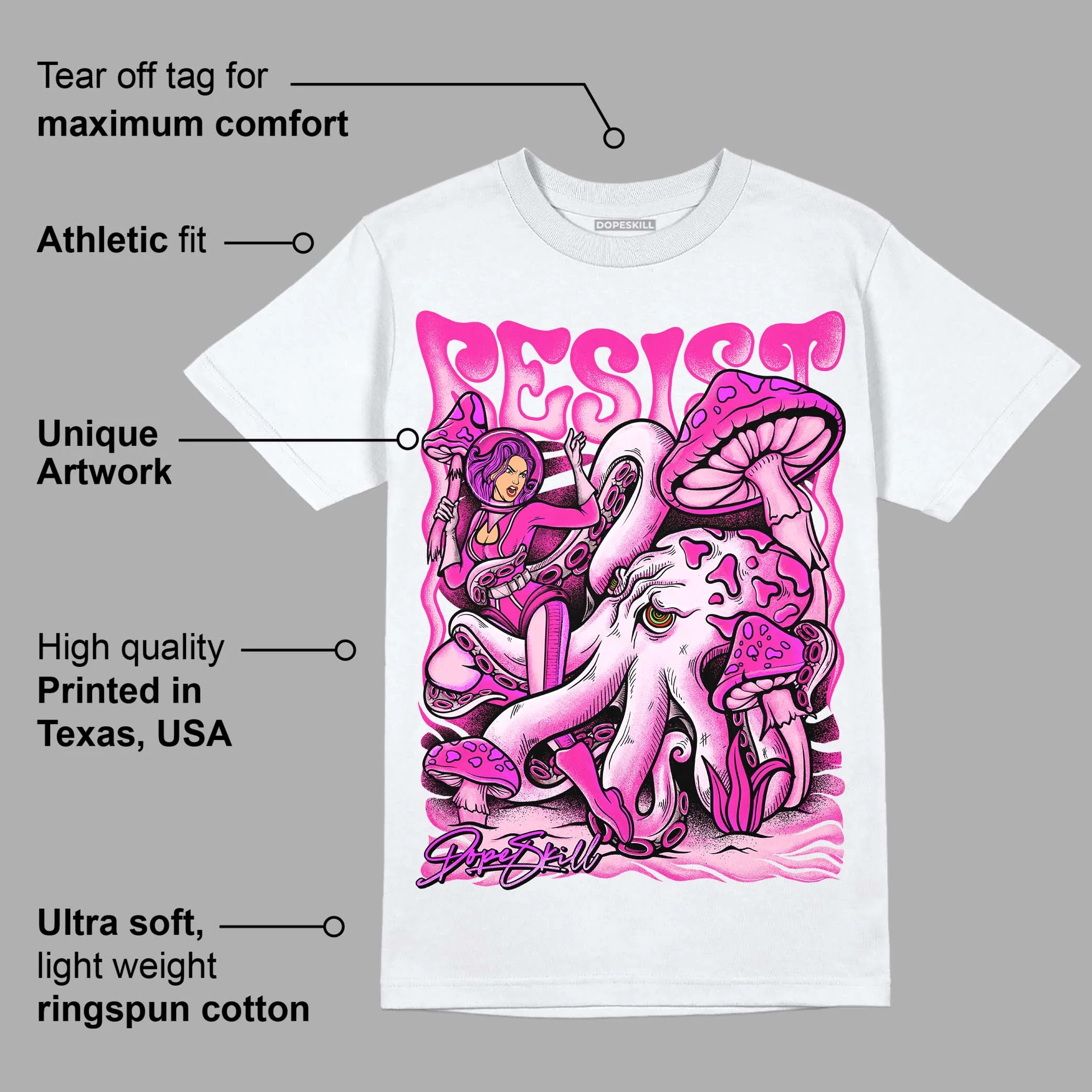 Pink Collection DopeSkill T-Shirt Slime Drip Heart Graphic - Image 3