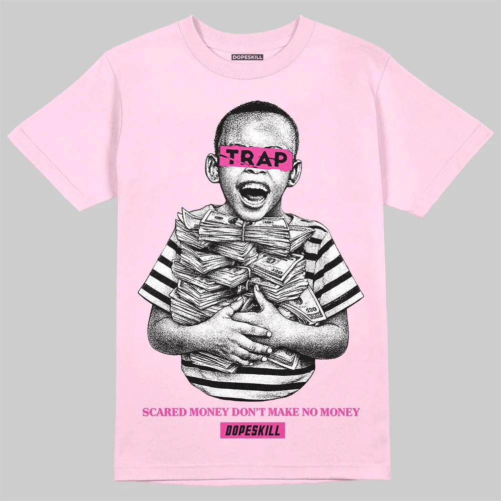 Pink 'Scared Money Don't Make No Money' DopeSkill Graphic T-Shirt - Image 3
