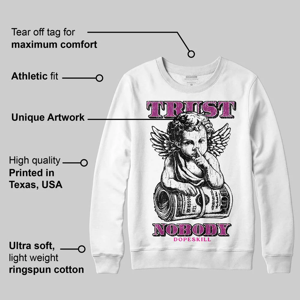 Pink 'Trust Nobody' DopeSkill Graphic Sweatshirt - Image 3