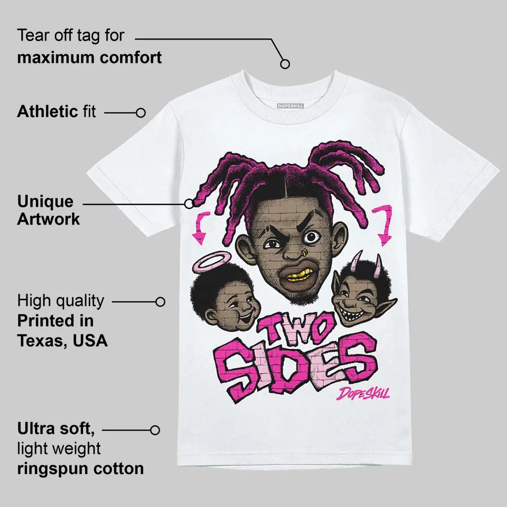 Pink 'Two Sides' DopeSkill Graphic T-Shirt - Image 4