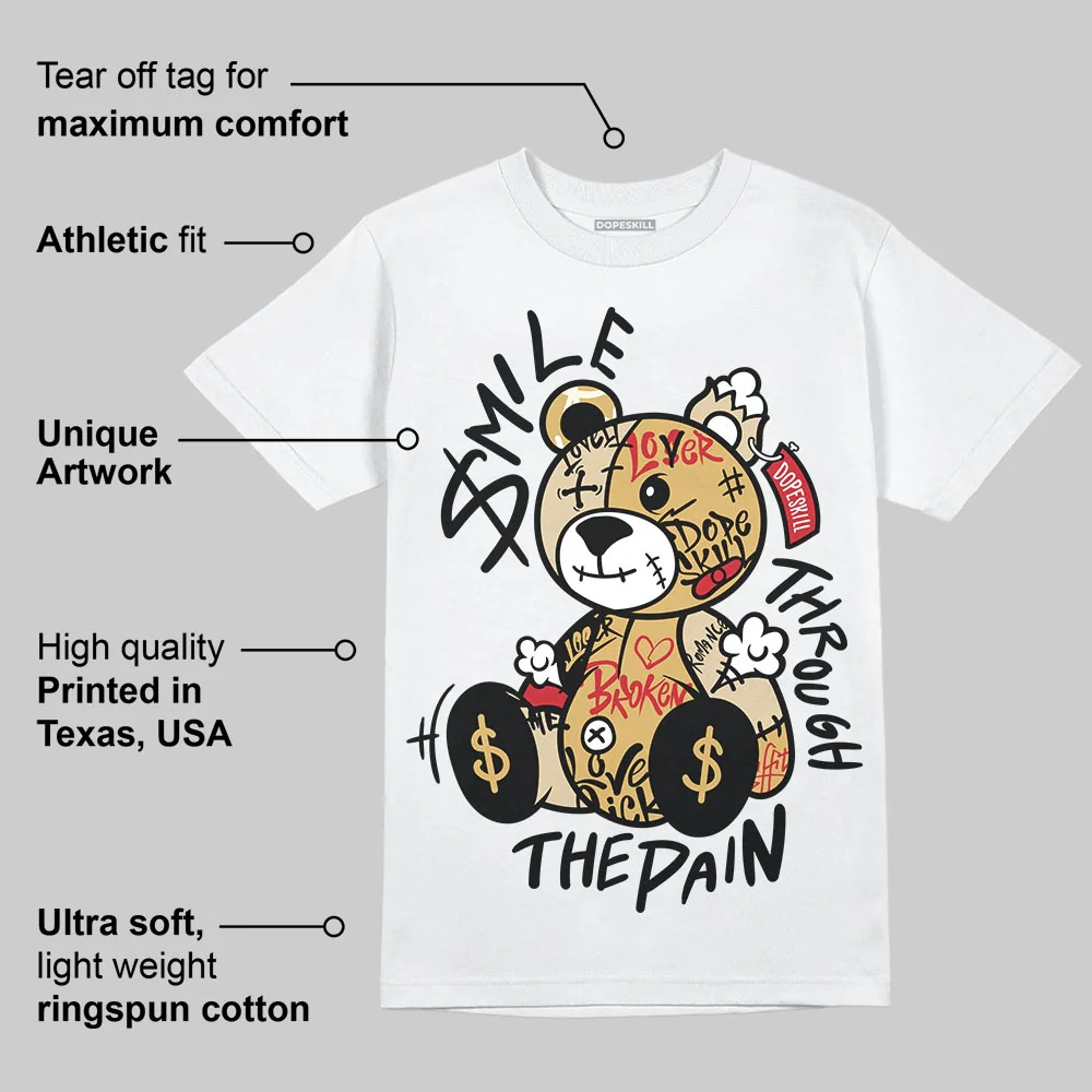 Pizza 4s DopeSkill T-Shirt Smile Through The Pain Graphic - Image 3