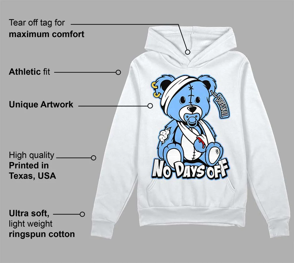 Powder Blue 9s DopeSkill Hoodie Sweatshirt Hurt Bear Graphic - Image 3