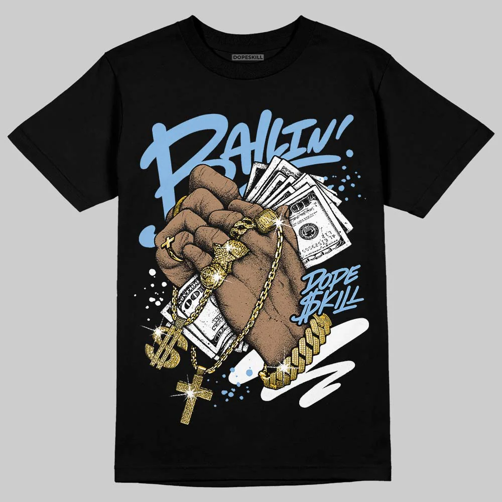 Powder Blue 9s DopeSkill T-Shirt Always Ballin' Graphic - Image 2