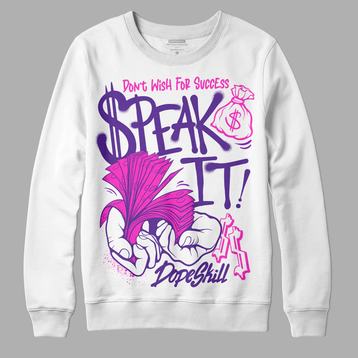 PURPLE Collection DopeSkill Sweatshirt Speak It Graphic - Image 2