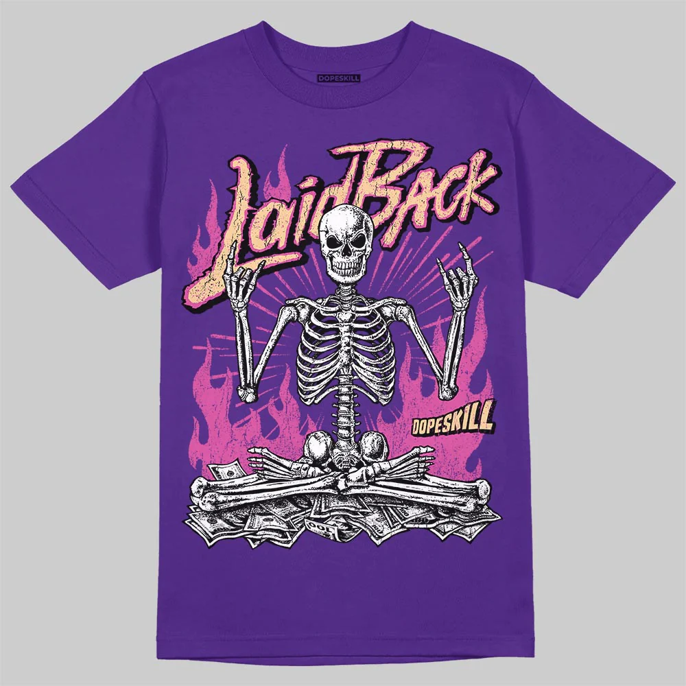 PURPLE 'Laid Back' DopeSkill Graphic T-Shirt - Image 3
