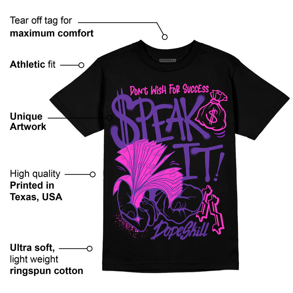 PURPLE Collection DopeSkill T-Shirt Speak It Graphic - Image 3