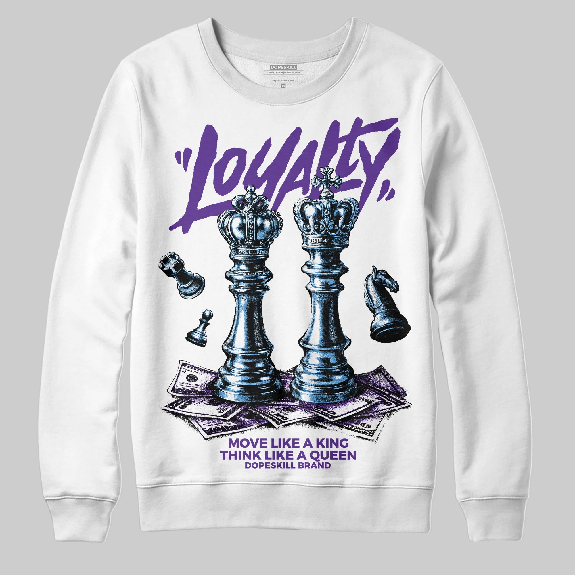 PURPLE 'Loyalty' DopeSkill Graphic Sweatshirt - Image 2