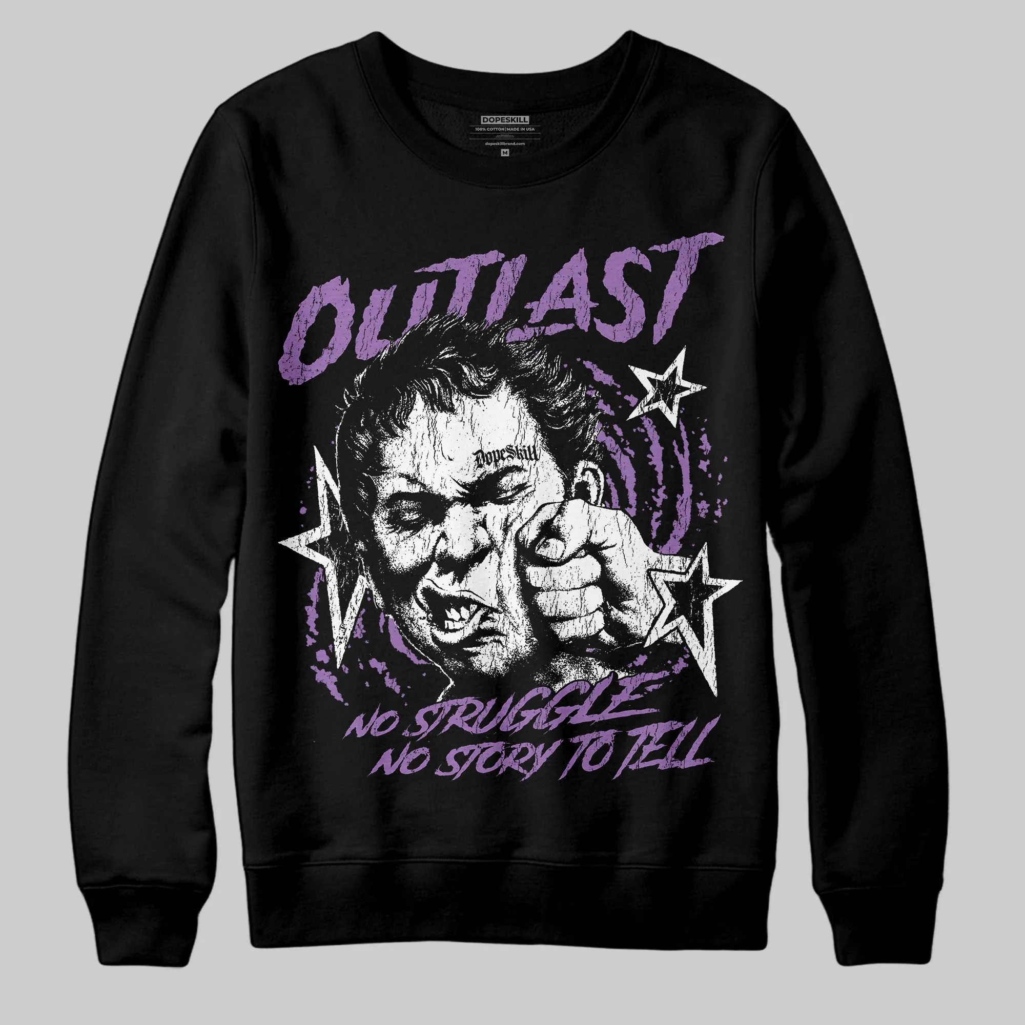 PURPLE 'Outlast' DopeSkill Graphic Sweatshirt