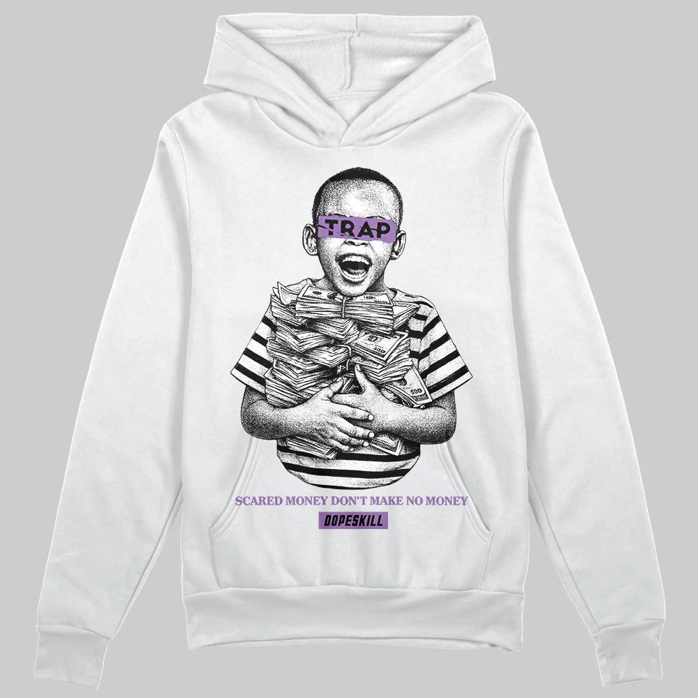 PURPLE 'Scared Money Don't Make No Money' DopeSkill Graphic Hoodie - Image 2