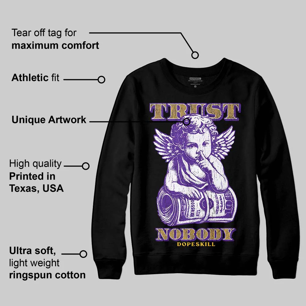 PURPLE 'Trust Nobody' DopeSkill Graphic Sweatshirt - Image 4