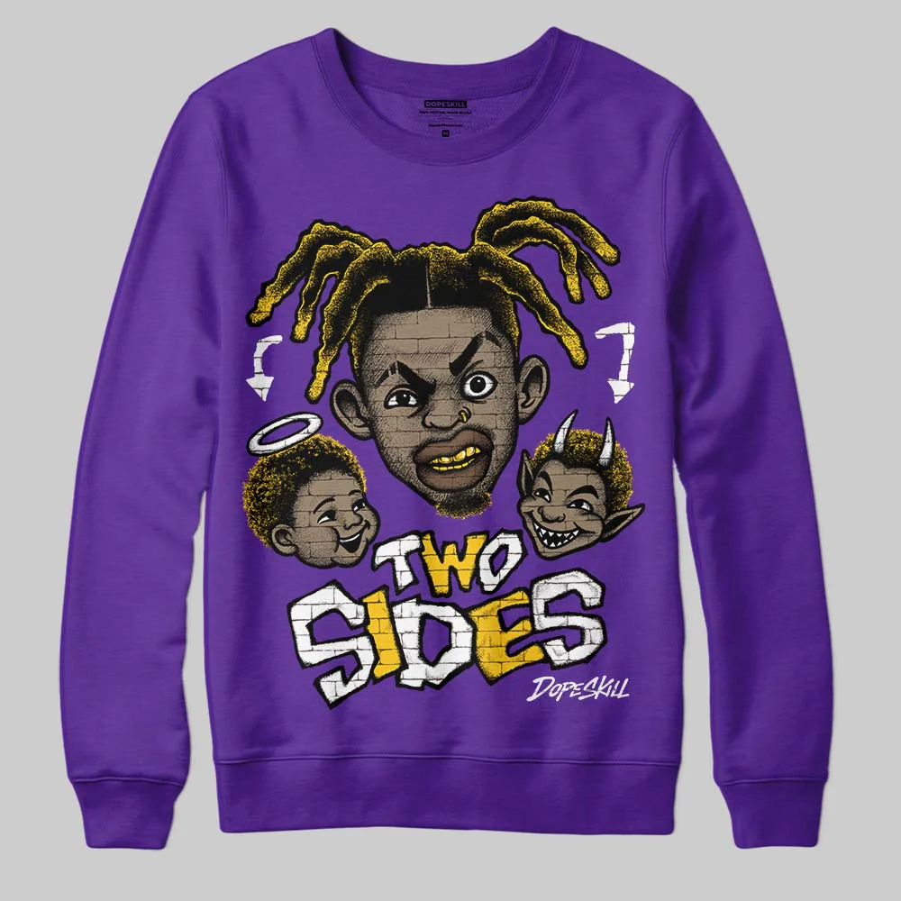 PURPLE 'Two Sides' DopeSkill Graphic Sweatshirt - Image 3