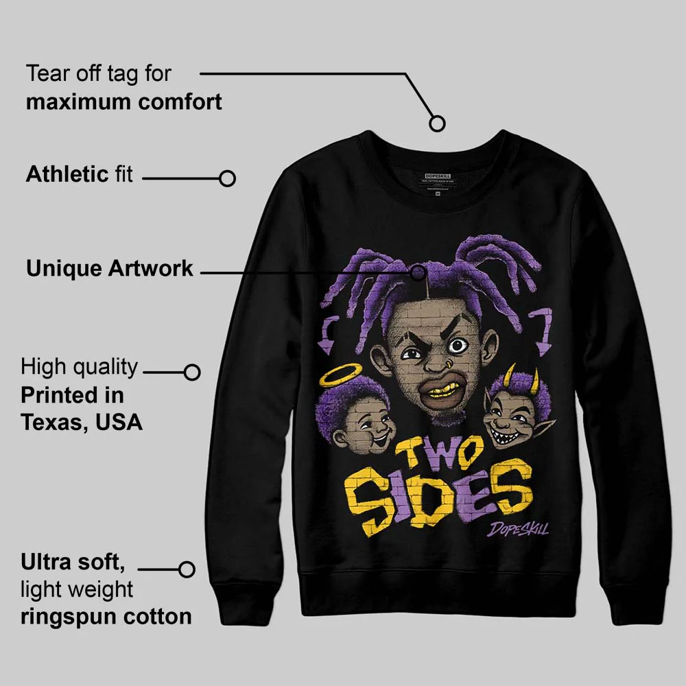PURPLE 'Two Sides' DopeSkill Graphic Sweatshirt - Image 4