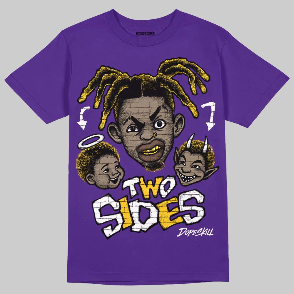 PURPLE 'Two Sides' DopeSkill Graphic T-Shirt - Image 3