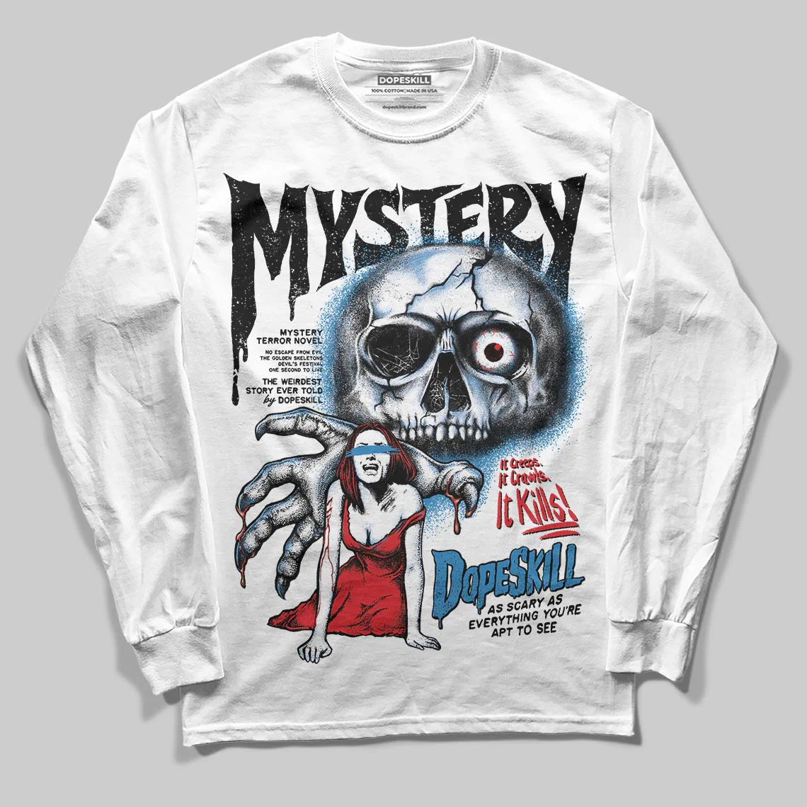 Rare Air 3s DopeSkill Long Sleeve T-Shirt Mystery Ghostly Grasp Graphic - Image 2