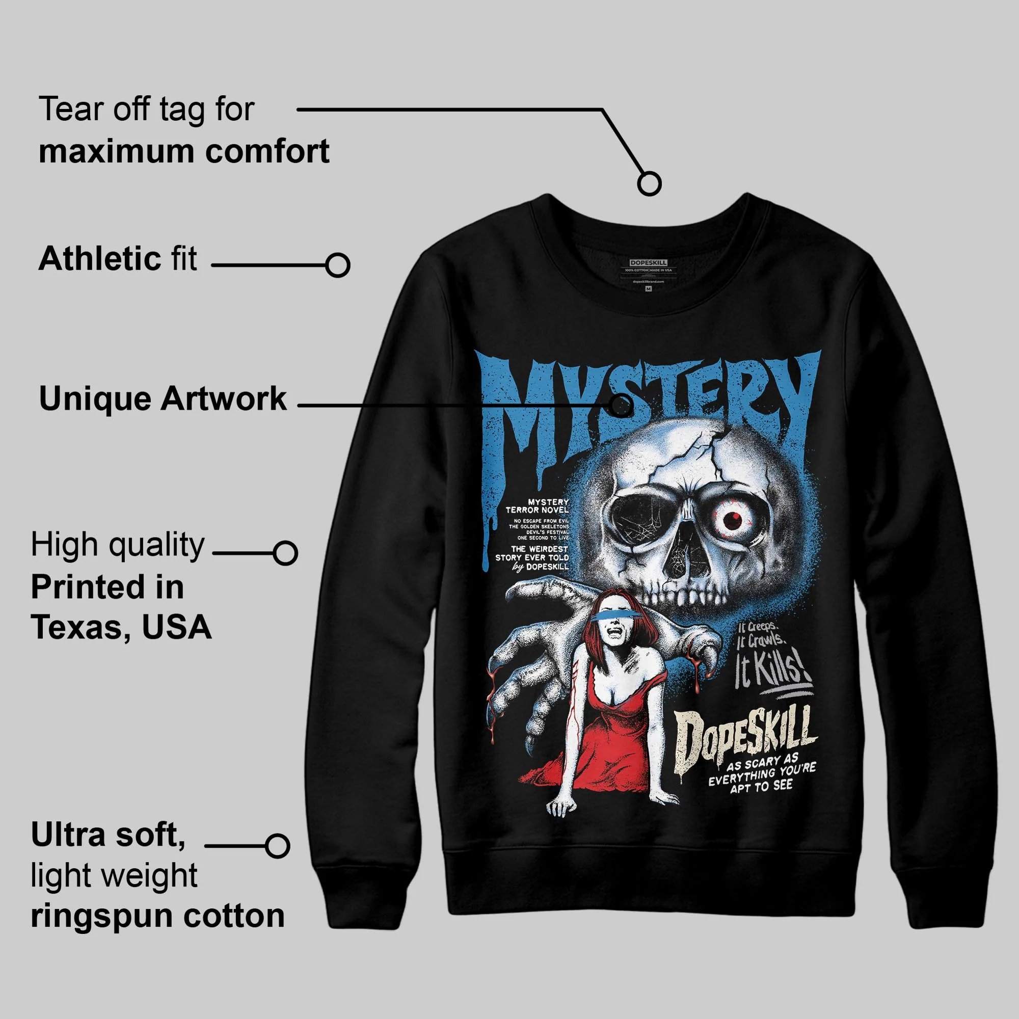 Rare Air 3s DopeSkill Sweatshirt Mystery Ghostly Grasp Graphic - Image 3