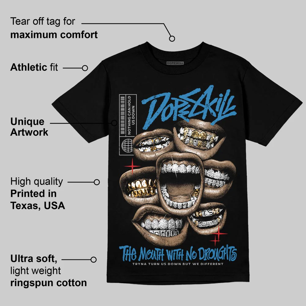 Rare Air 3s DopeSkill T-Shirt The Mouth With No Droughts Graphic - Image 3
