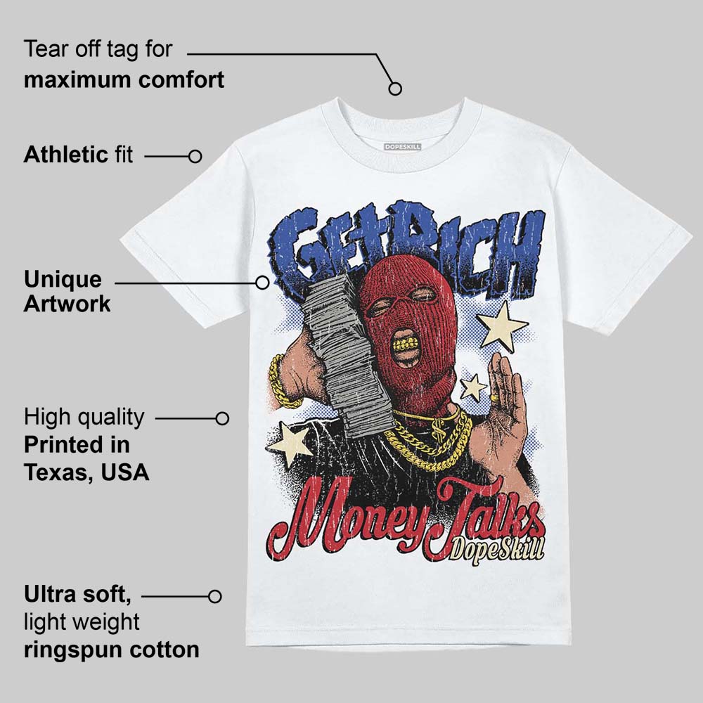 Rare Air 4s DopeSkill T-Shirt Get Rich Graphic - Image 3