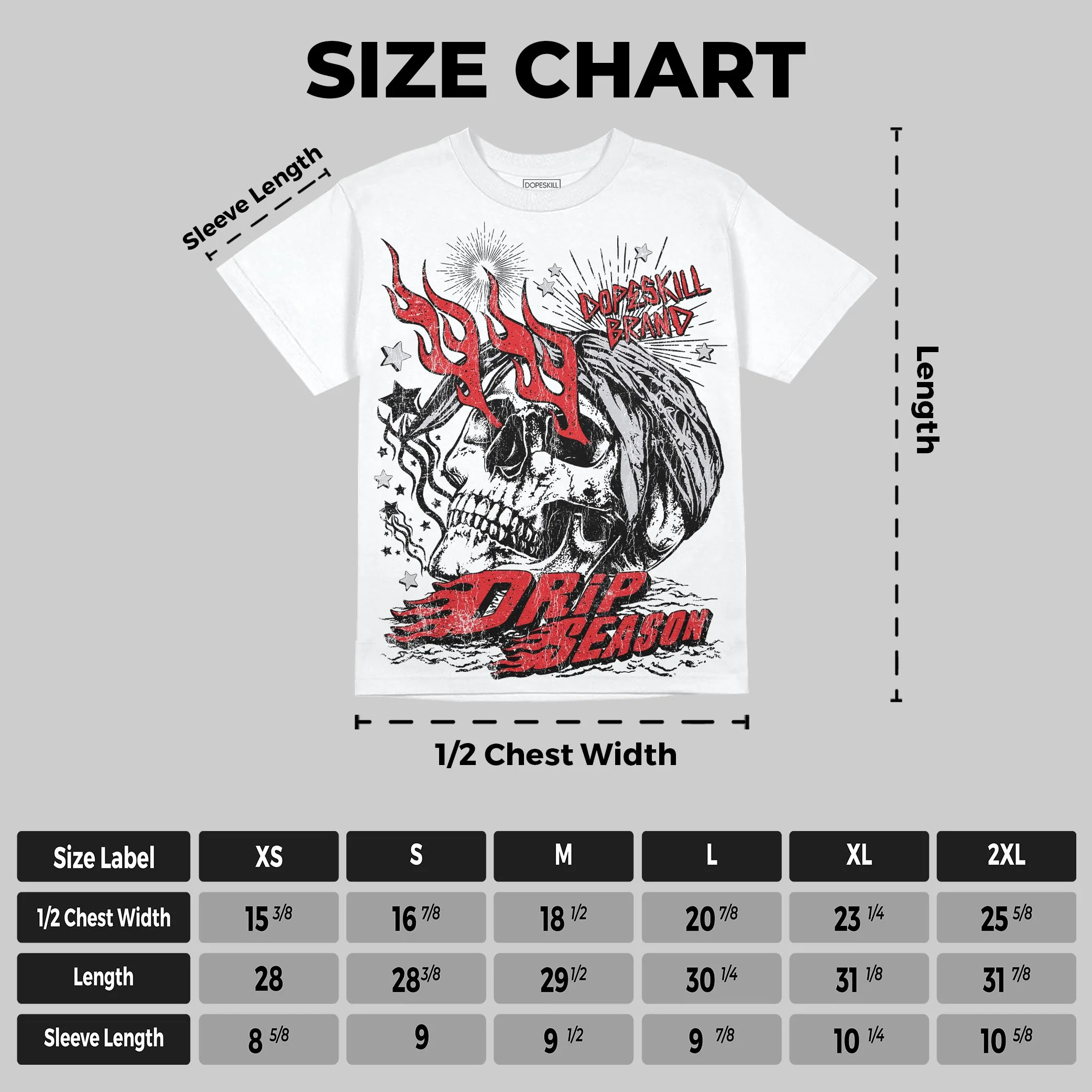 Red Cement 4s DopeSkill Oversize Print T-Shirt Drip Season Graphic - Image 2