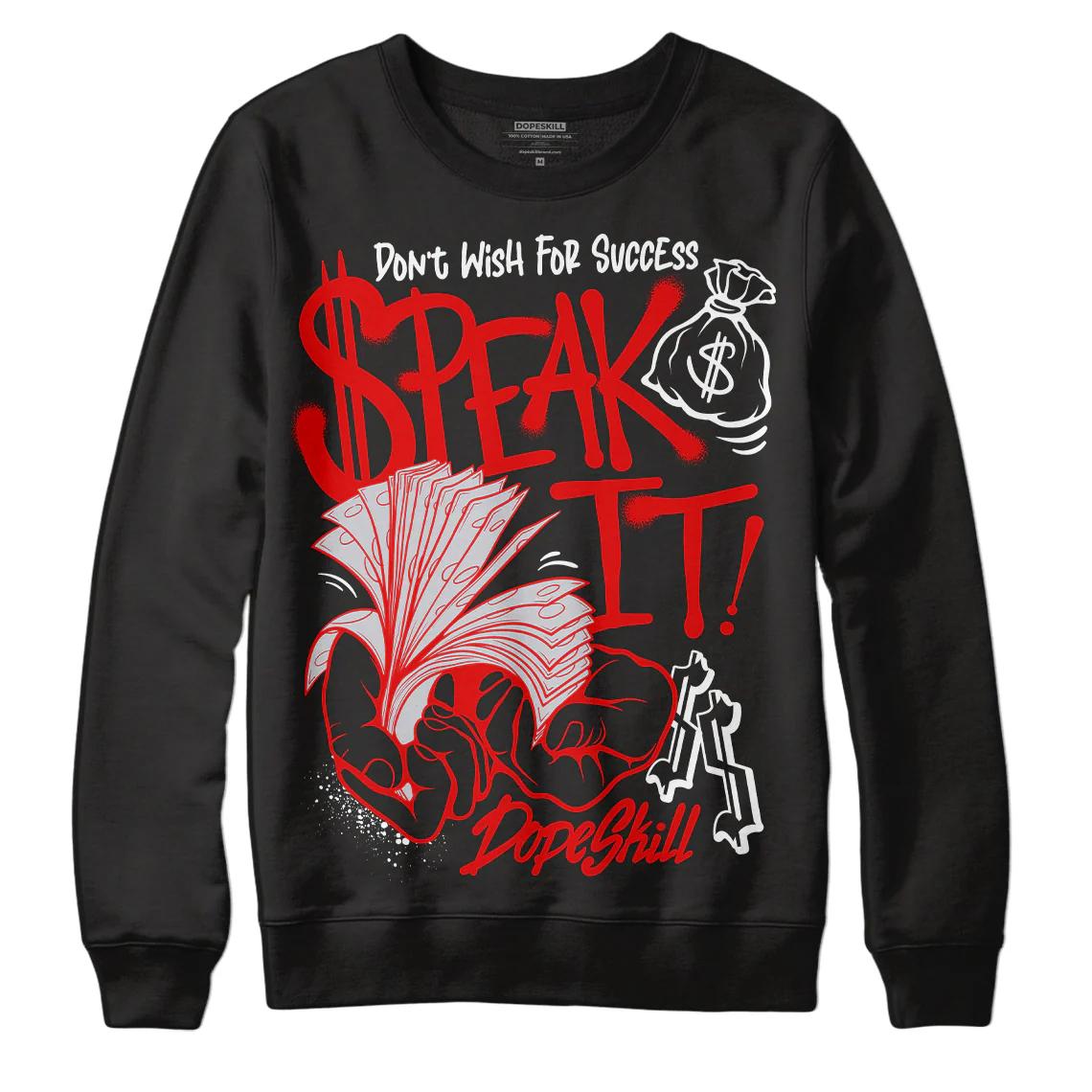 Red Cement 4S DopeSkill Sweatshirt Speak It Graphic - Image 2