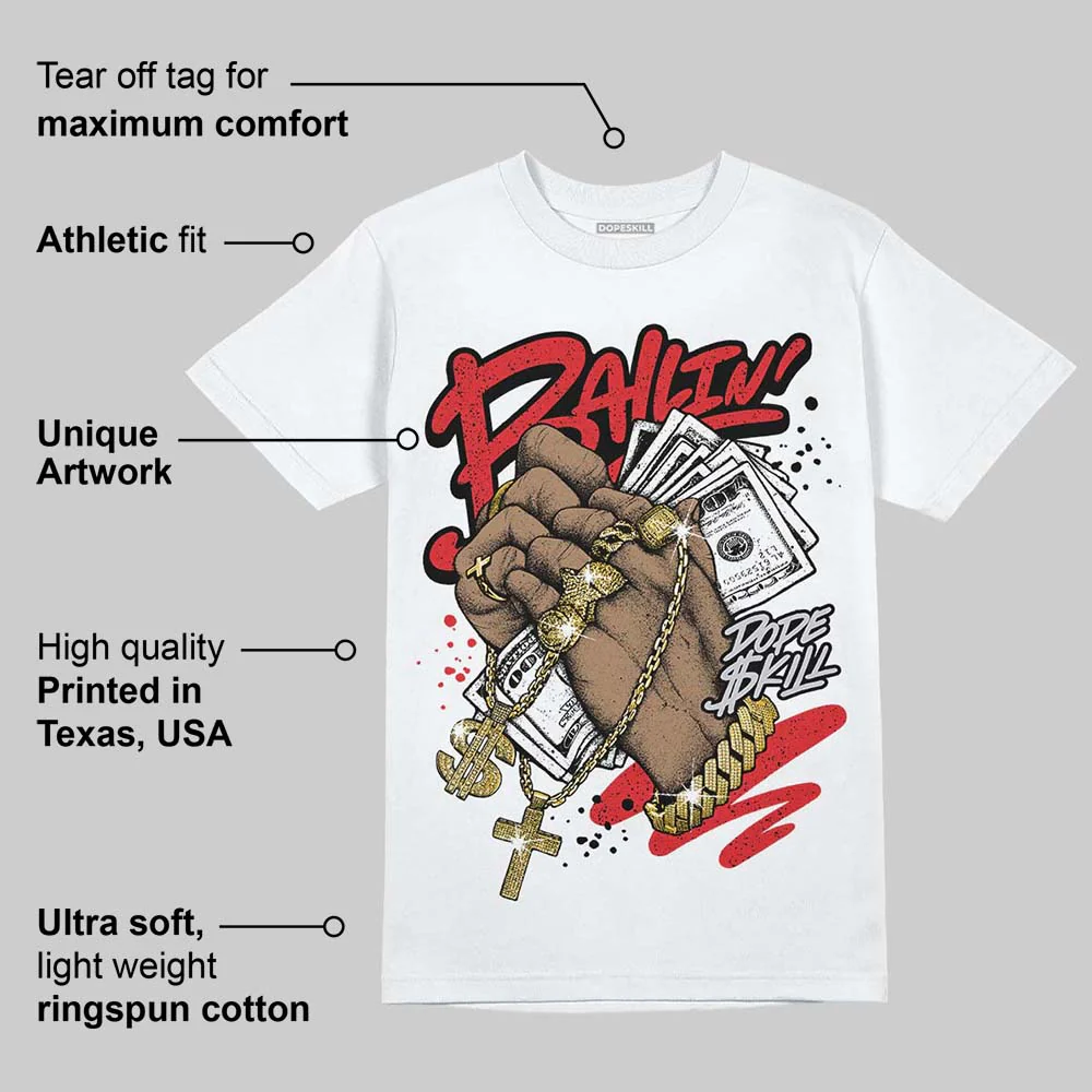 Red Cement 4S DopeSkill T-Shirt Always Ballin' Graphic - Image 3