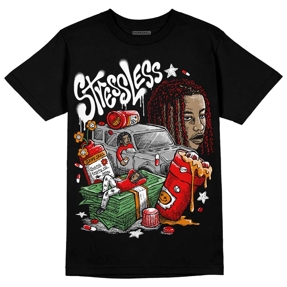 Red Cement 4S DopeSkill T-Shirt Stressless Graphic - Image 2