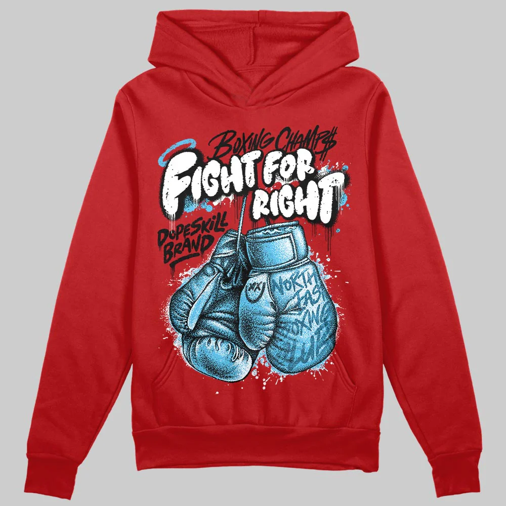 Red Collection DopeSkill Hoodie Sweatshirt Fight For Right Graphic - Image 3