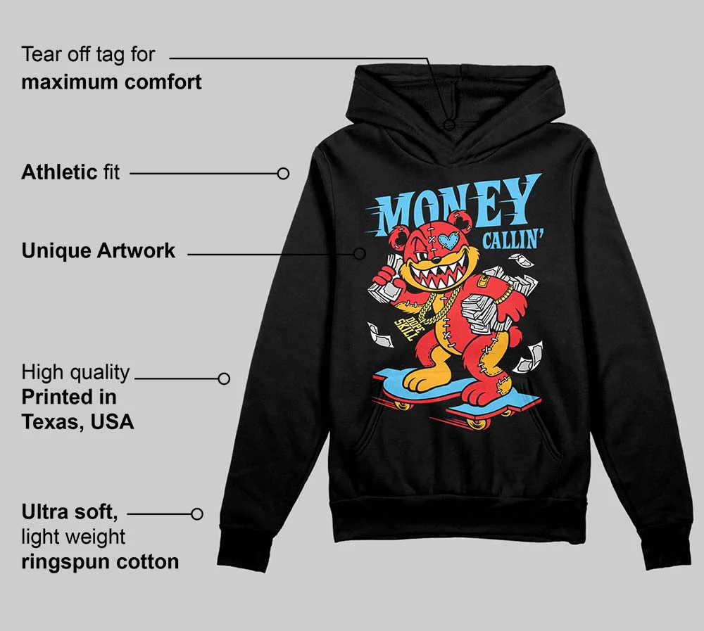 Red Collection DopeSkill Hoodie Sweatshirt Money Callin' Graphic - Image 4