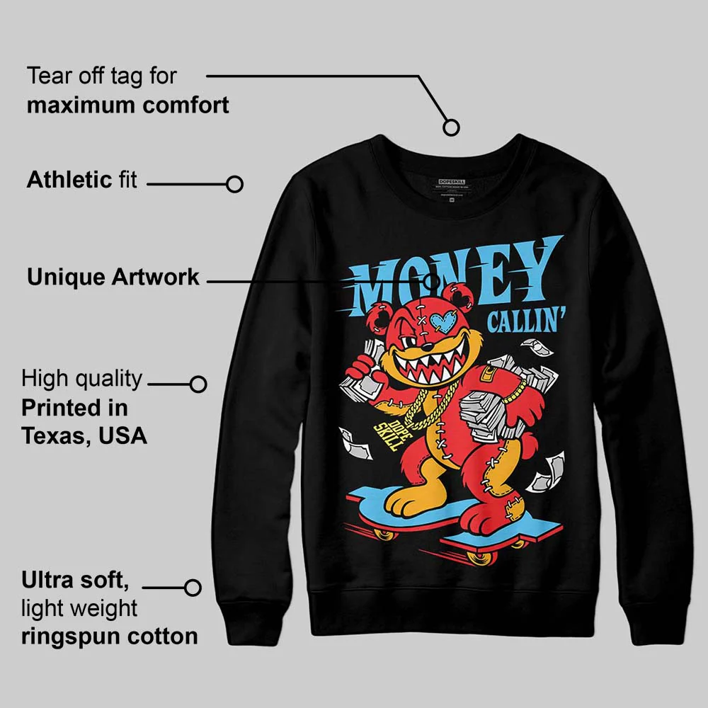 Red Collection DopeSkill Sweatshirt Money Callin' Graphic - Image 4