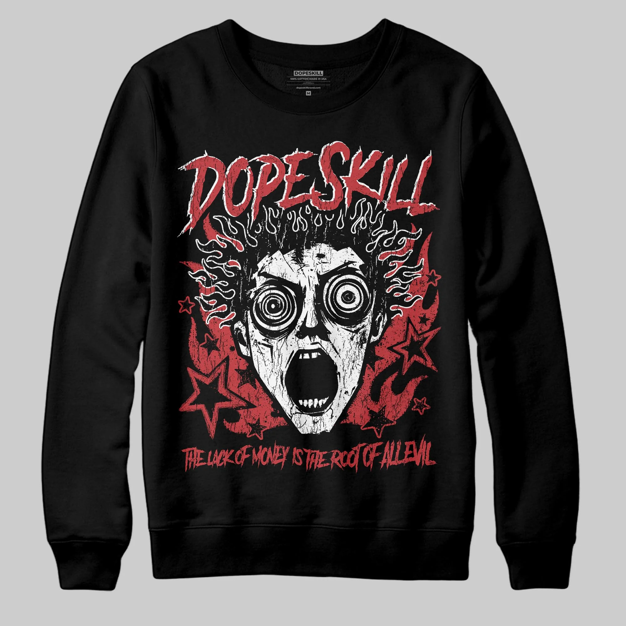 Red Collection DopeSkill Sweatshirt Root of Evil Graphic