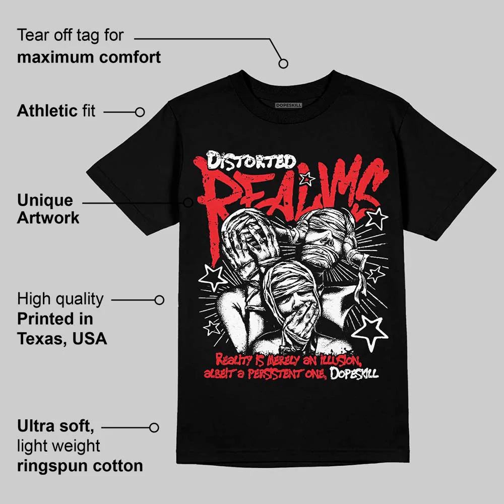 Red Collection DopeSkill T-Shirt Distorted Realms Graphic - Image 4