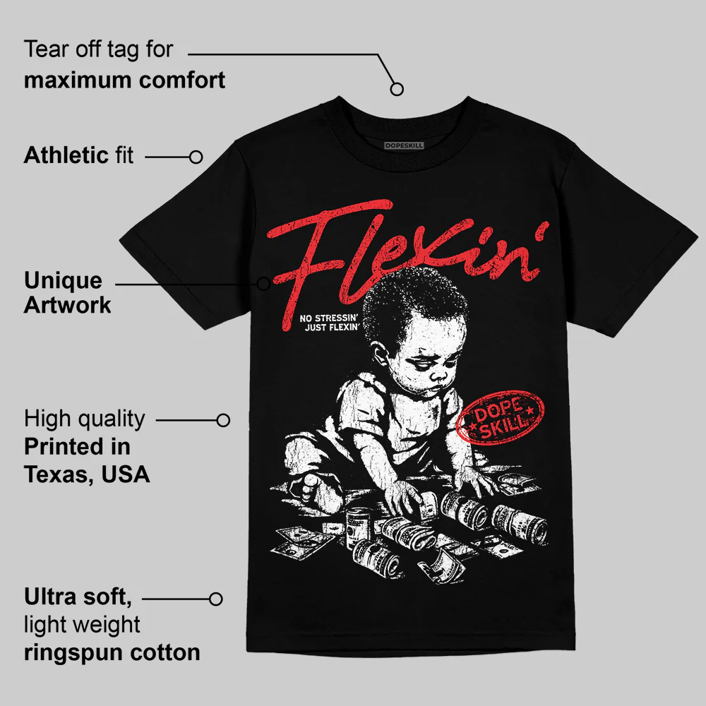 Red Collection DopeSkill T-Shirt Flexin' Graphic - Image 4