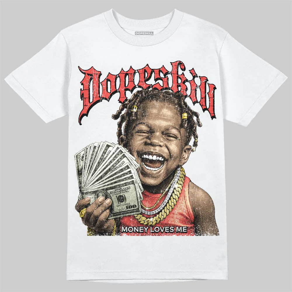 Red 'Money Loves Me' DopeSkill Graphic T-Shirt - Image 2
