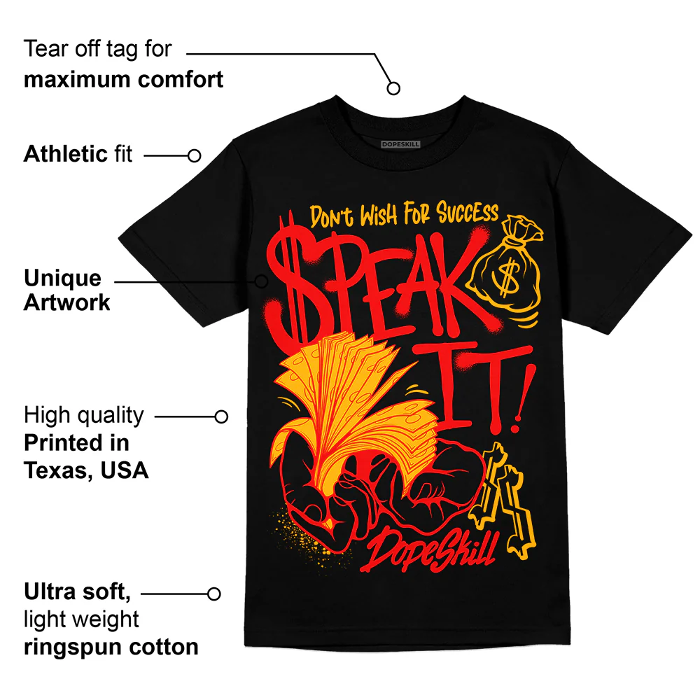 Red Collection DopeSkill T-Shirt Speak It Graphic - Image 3
