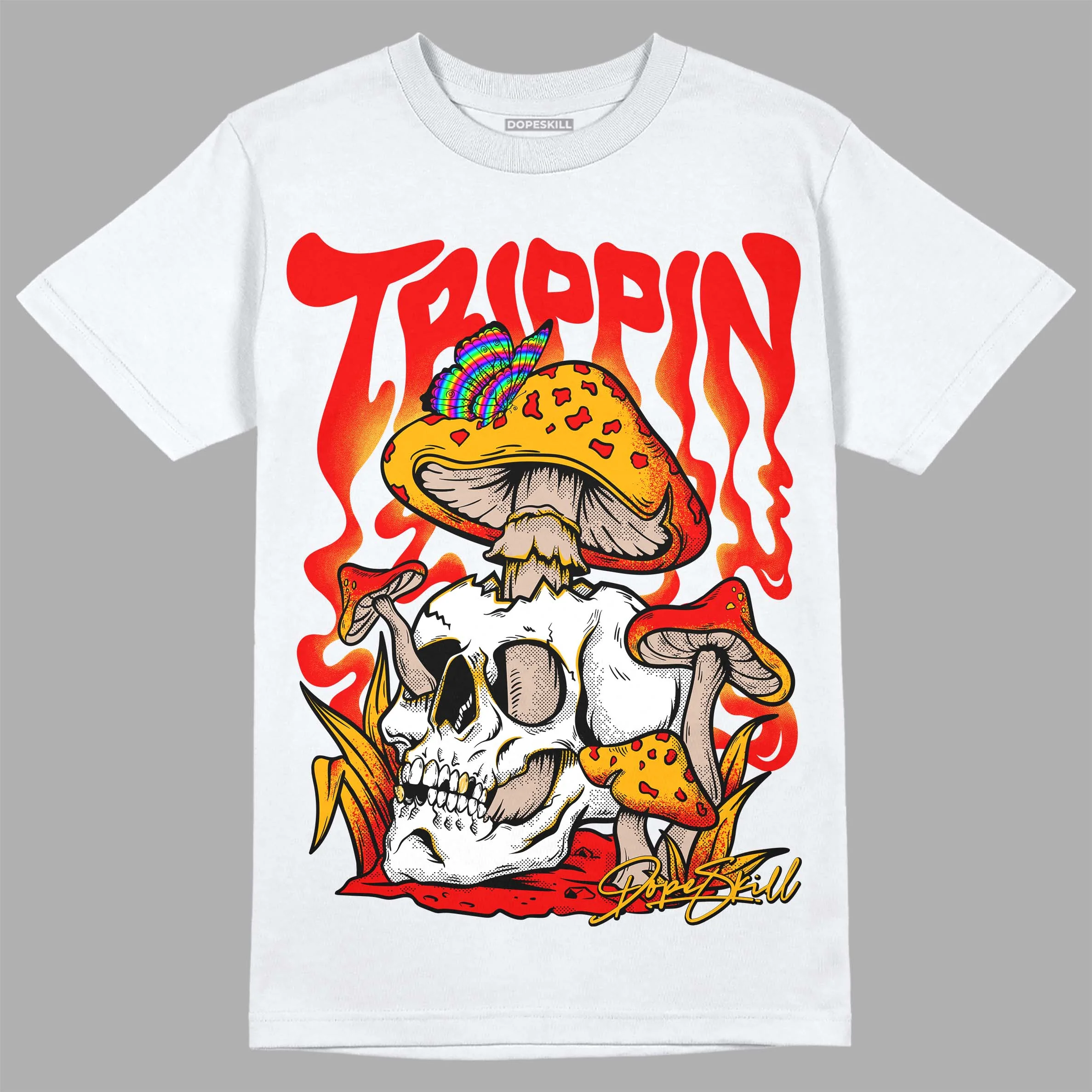 Red Collection DopeSkill T-Shirt Trippin Graphic - Image 2