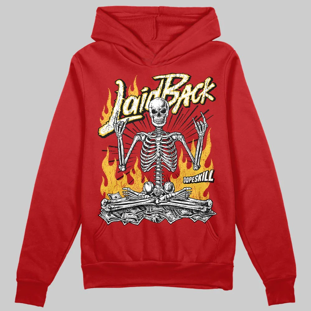 Red 'Laid Back' DopeSkill Graphic Hoodie - Image 3