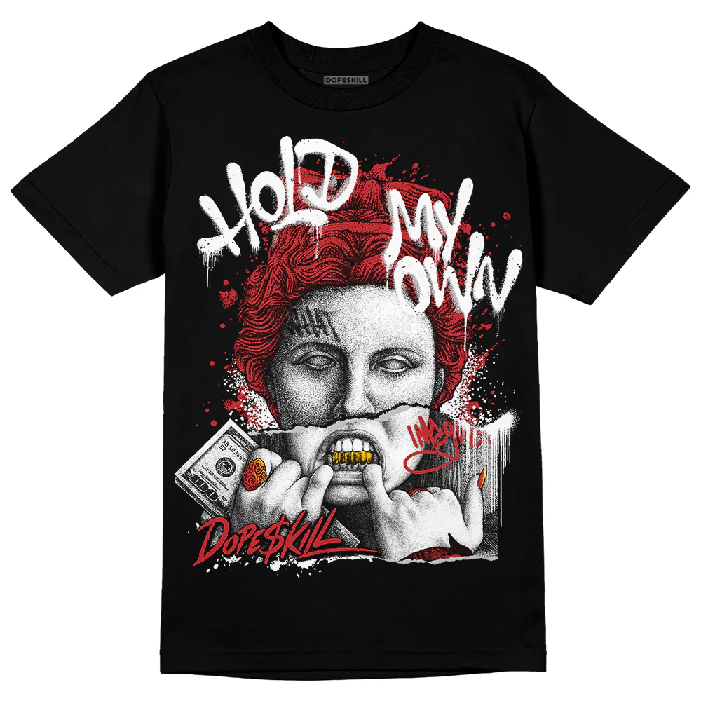 Red Taxi 12s DopeSkill T-Shirt Hold My Own Graphic - Image 2
