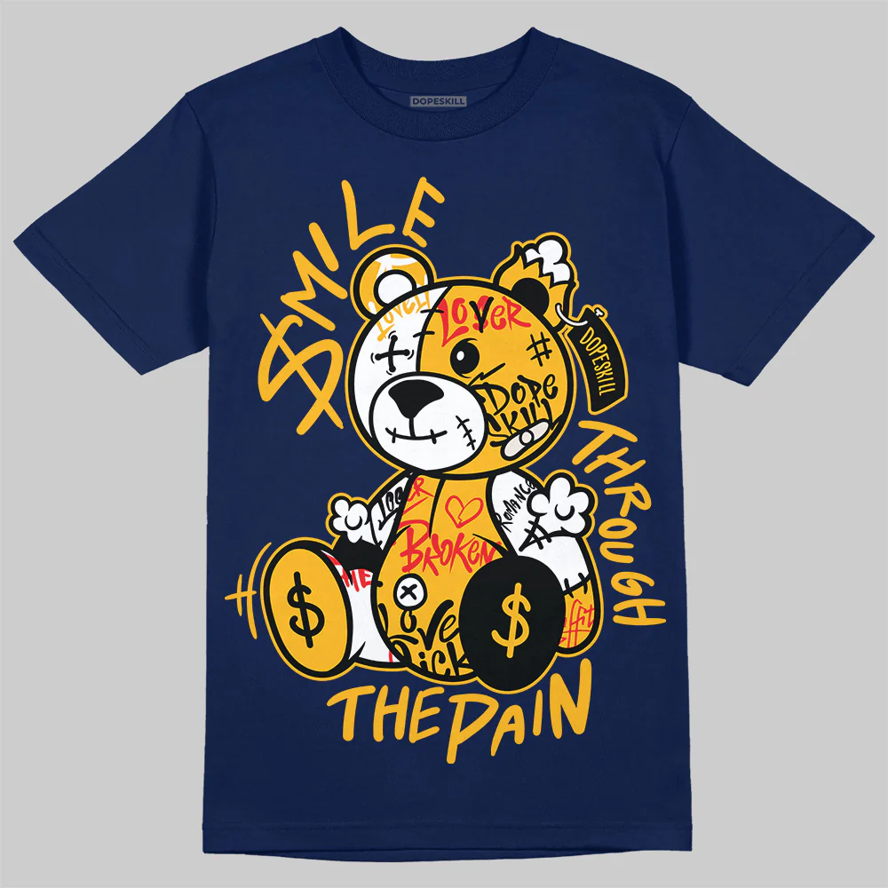 Retro Dunk From Above 4s DopeSkill T-Shirt Smile Through The Pain Graphic - Image 3