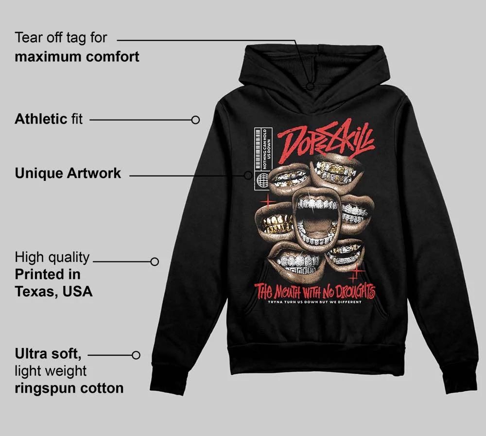 Reverse Infrared 6s DopeSkill Hoodie Sweatshirt The Mouth With No Droughts Graphic - Image 3