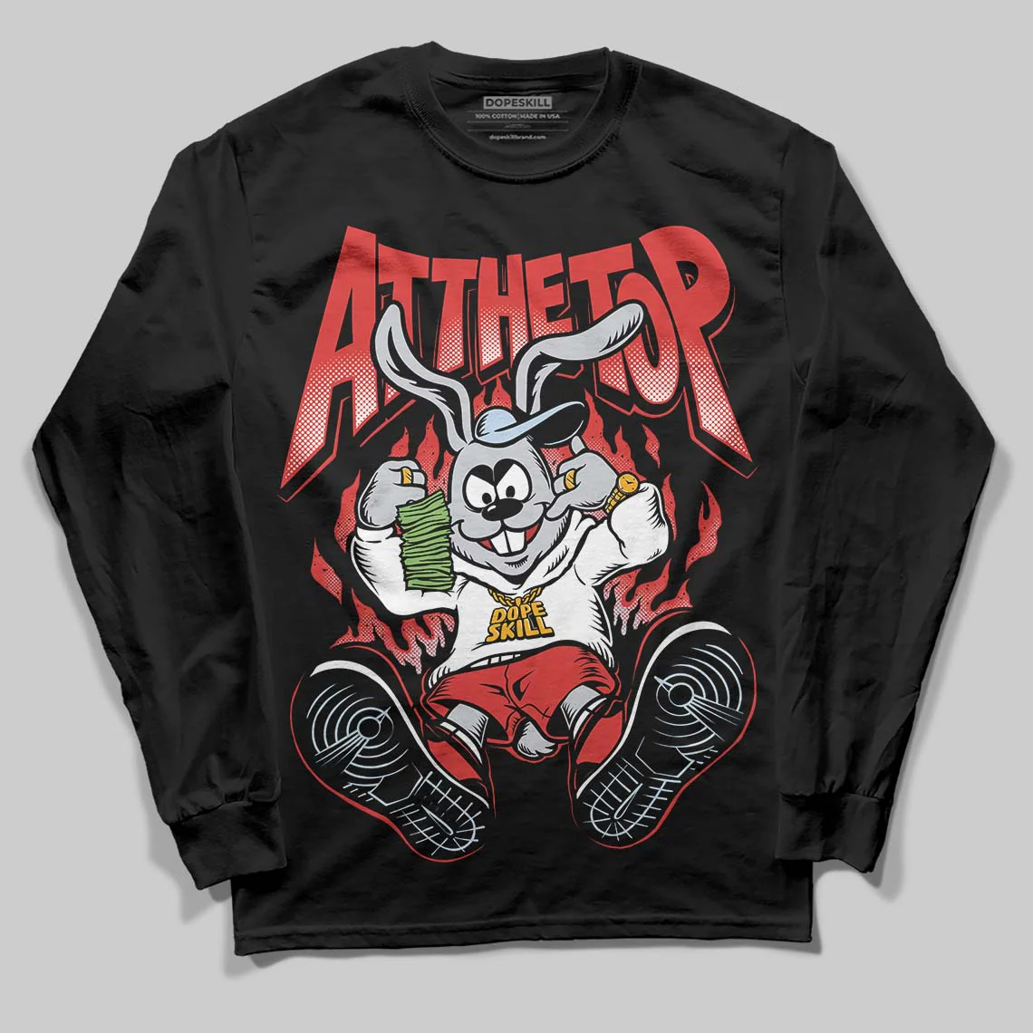 Reverse Infrared 6s DopeSkill Long Sleeve T-Shirt At The Top Graphic