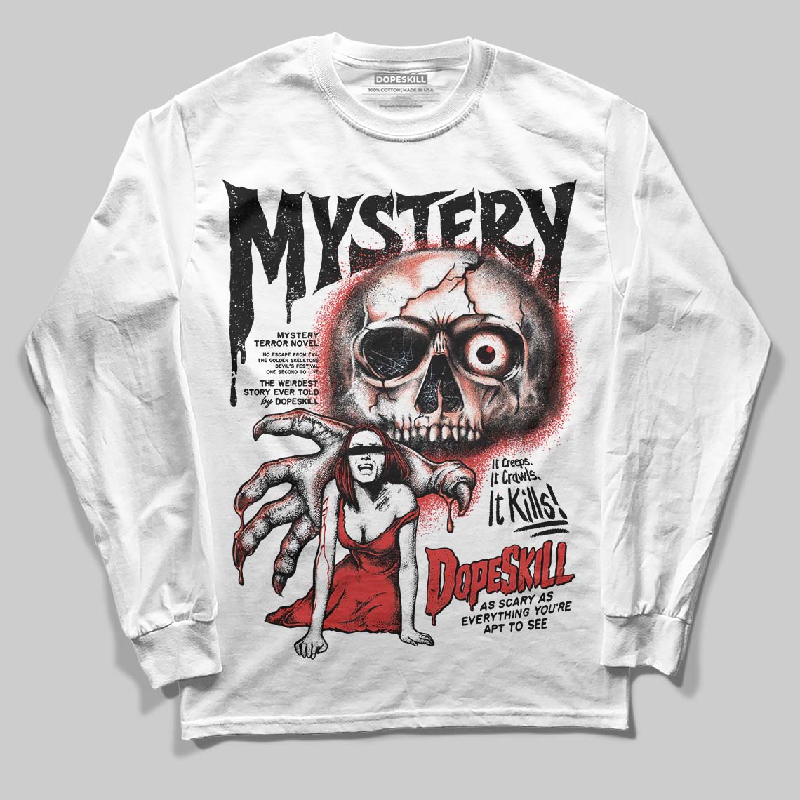 Reverse Infrared 6s DopeSkill Long Sleeve T-Shirt Mystery Ghostly Grasp Graphic - Image 2