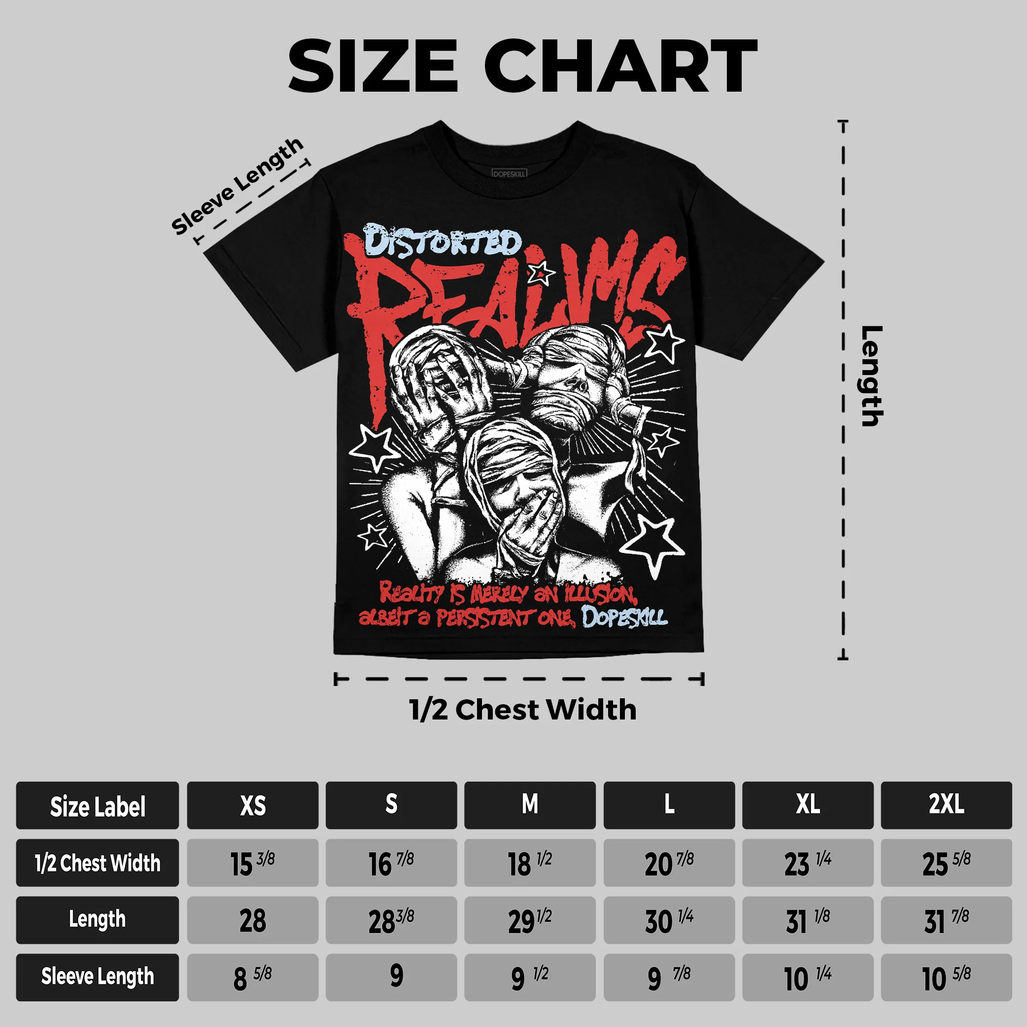 Reverse Infrared 6s Oversize Print 'Distorted Realms' DopeSkill Graphic T-shirt - Image 3